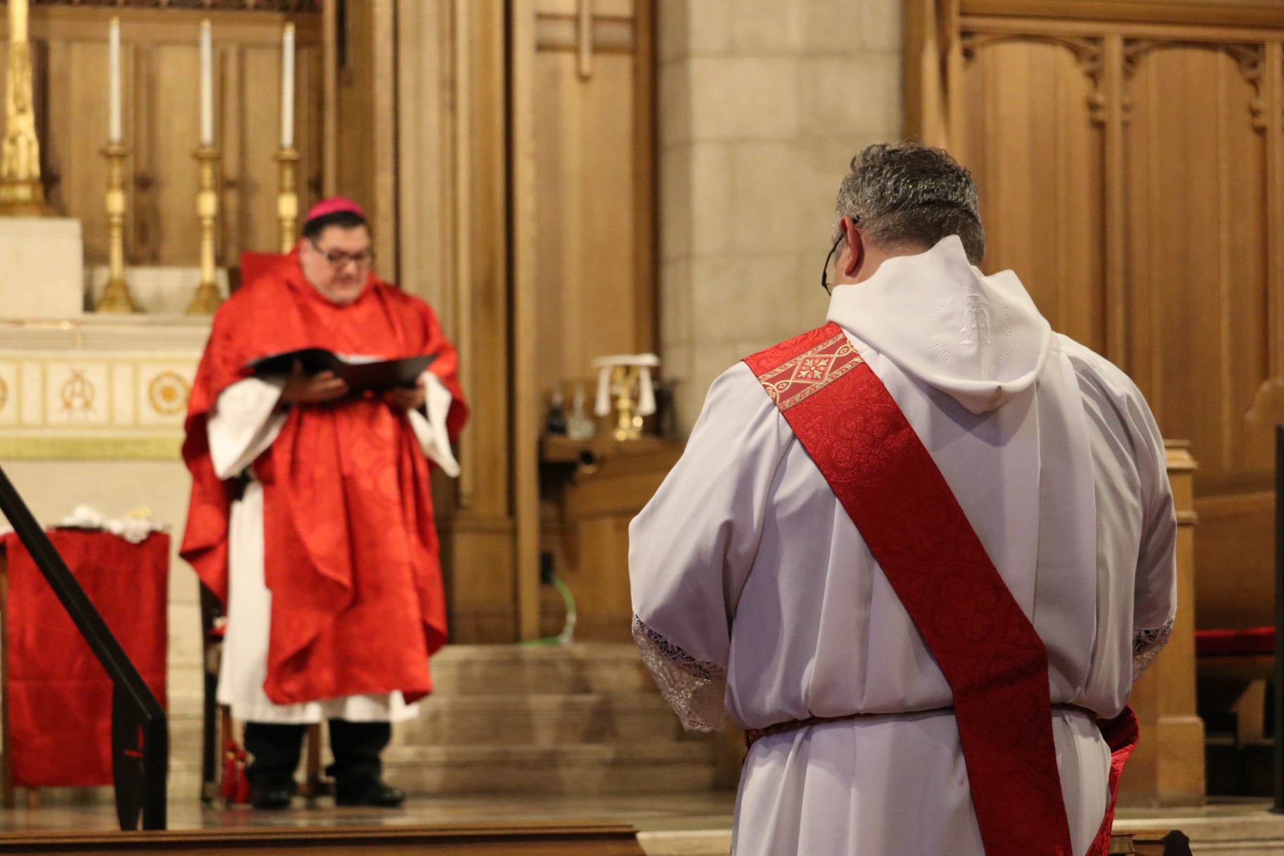Bishop Brent Whetstone leads the ordination liturgy at the high altar.